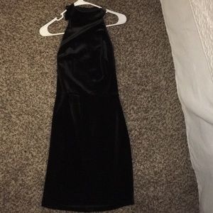 Black velvet dress